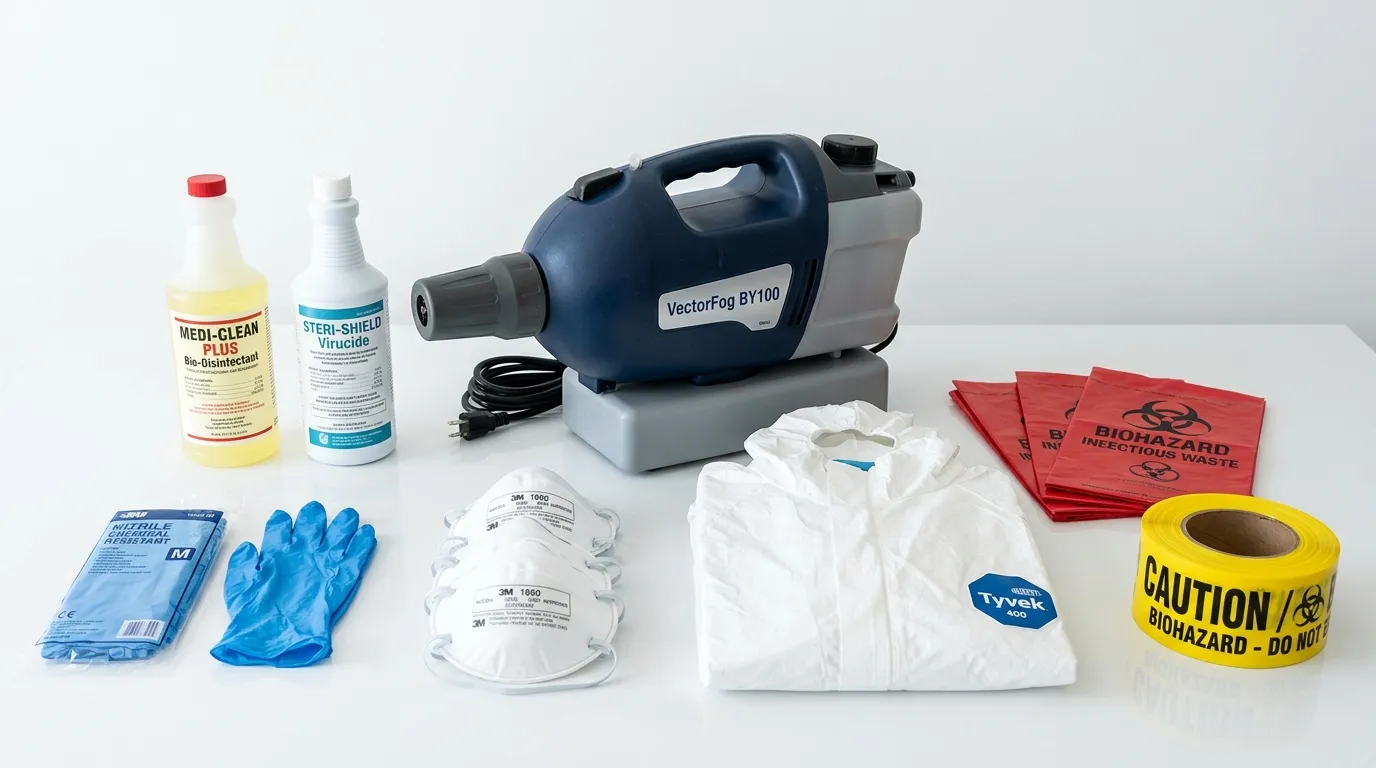 Professional biohazard remediation crew working in Ladera Heights